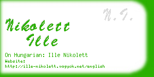 nikolett ille business card